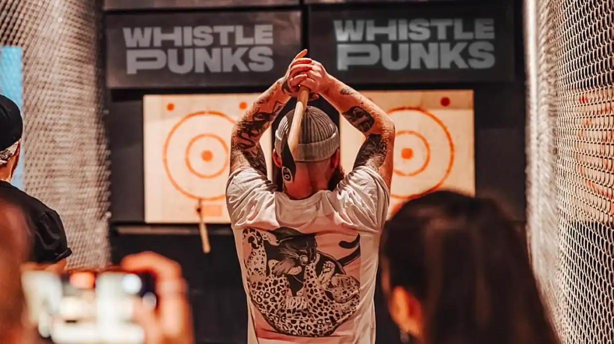 Urban Axe Throwing Competition at Whistle Punks
